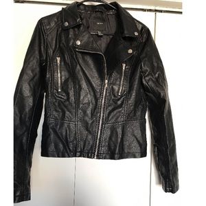 Black leather jacket